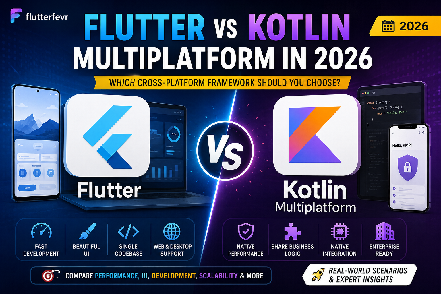 Flutter vs Kotlin framework comparison